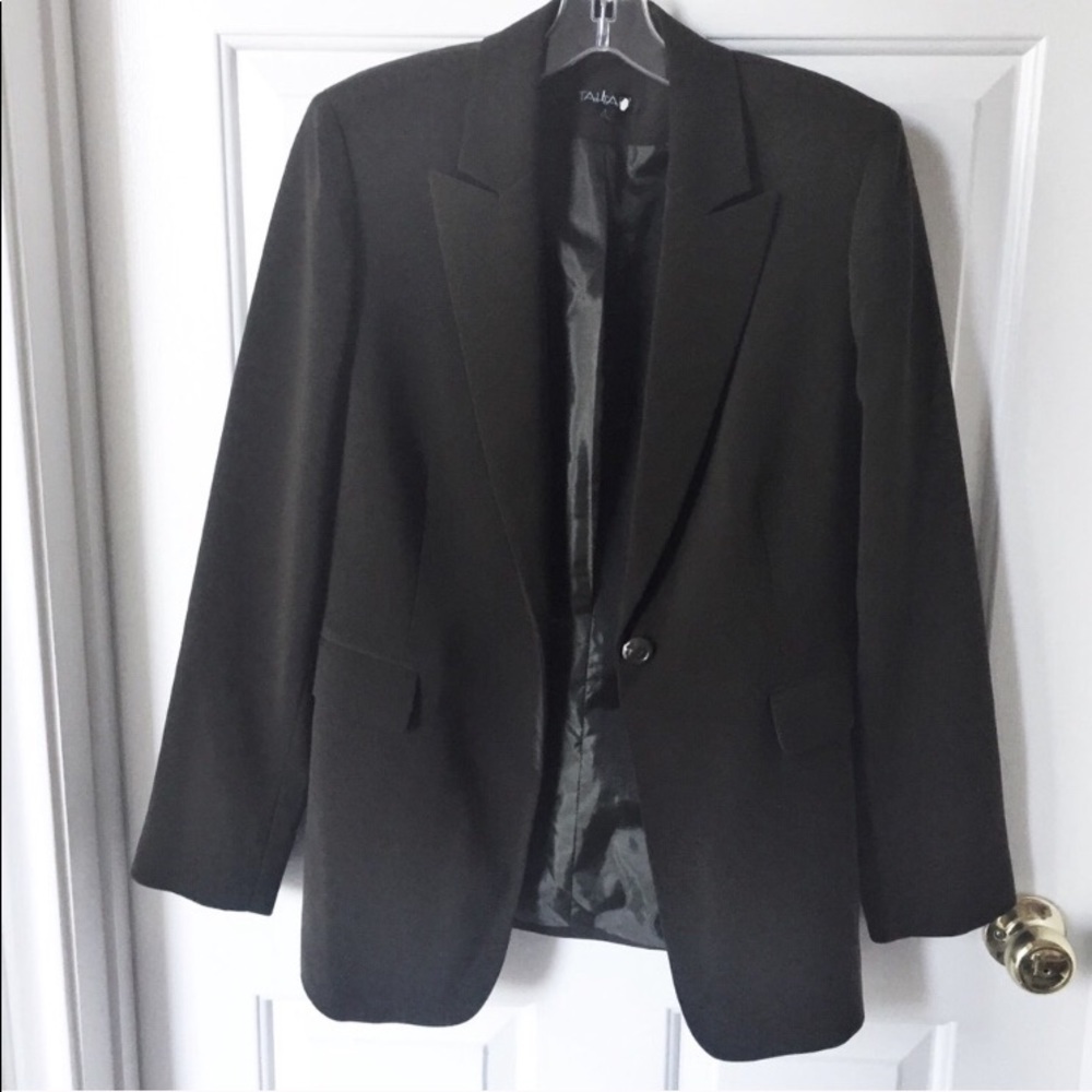 Tahari by ASL Black Long Jacket Size 8 - Picture 1 of 7